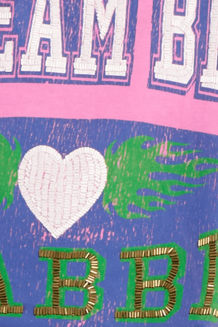 SABBI - THE VERY OVERSIZED DREAM BIG BEADED TEE (PINK) - Image 3