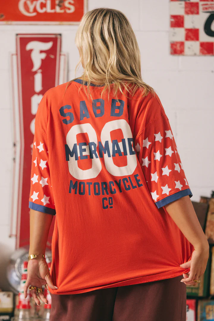 SABBI - THE VERY OVERSIZED VINTAGE DREAM BIG BRENDA TEE (RED) - Image 2