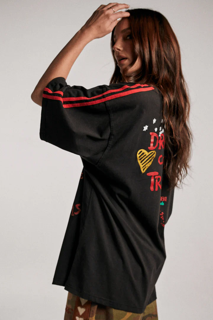 SABBI - THE VERY OVERSIZED ZEBRA DREAMS TEE (BLACK) - Image 3