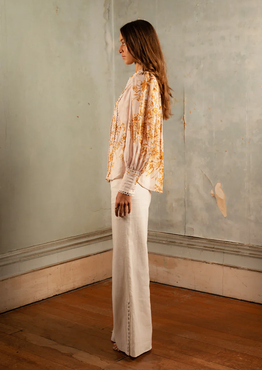 SAINT ARMONT - Lourdes Blouse (Fleurs D'Or Print) - Image 4