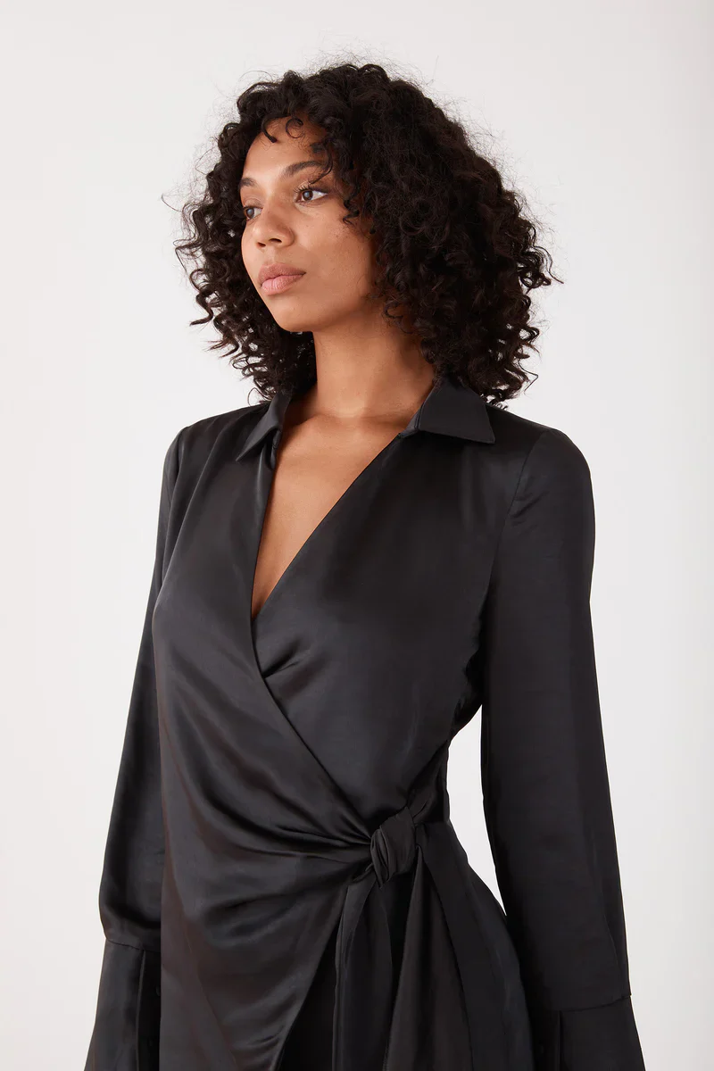 SAN SLOANE - AGATA MINI DRESS (BLACK) - Image 4