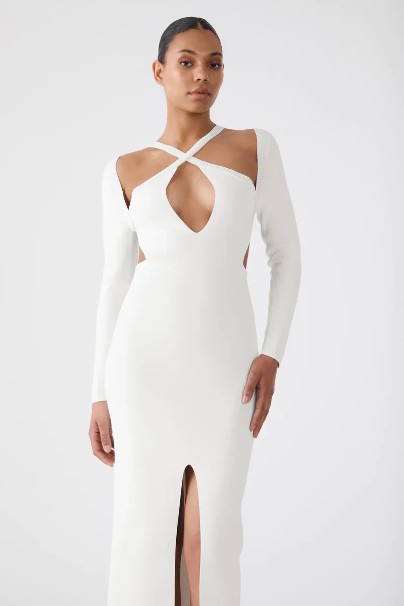 SAN SLOANE - Amalia Midi Dress (Ivory) - Image 3