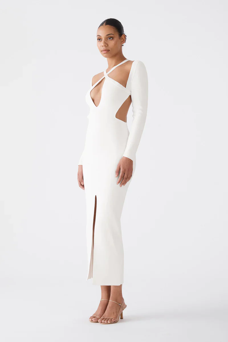 SAN SLOANE - Amalia Midi Dress (Ivory) - Image 4