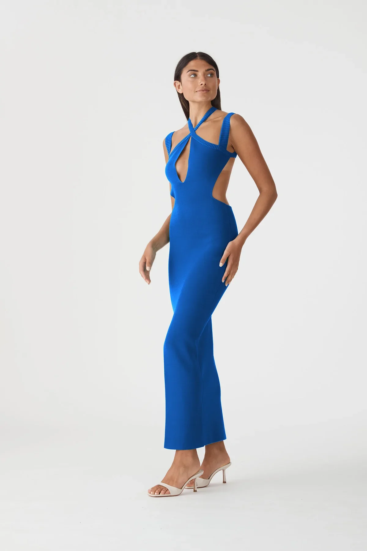 SAN SLOANE - Celia Midi Dress (Cobalt) FINAL SALE - Image 3