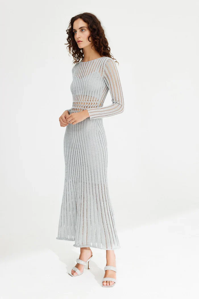 SIGNIFICANT OTHER - ADLEY MAXI DRESS (SILVER) - Image 3