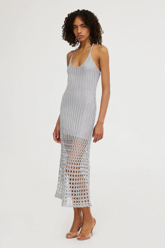 SIGNIFICANT OTHER - ADLEY MIDI DRESS (SILVER) - Image 3