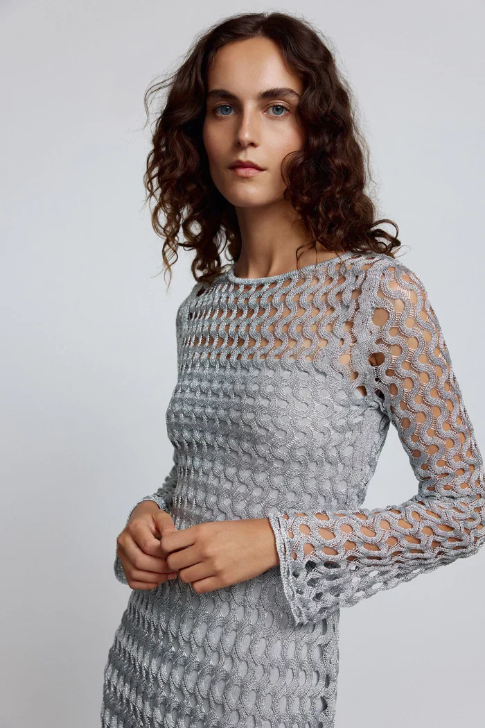 SIGNIFICANT OTHER - ADLEY MINI DRESS (SILVER) - Image 4