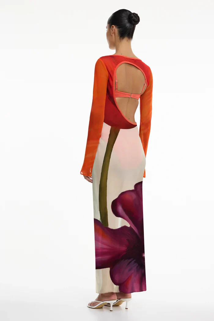 SIGNIFICANT OTHER - AUGUST LONG SLEEVE MAXI DRESS (POPPY BOTANIC) - Image 4