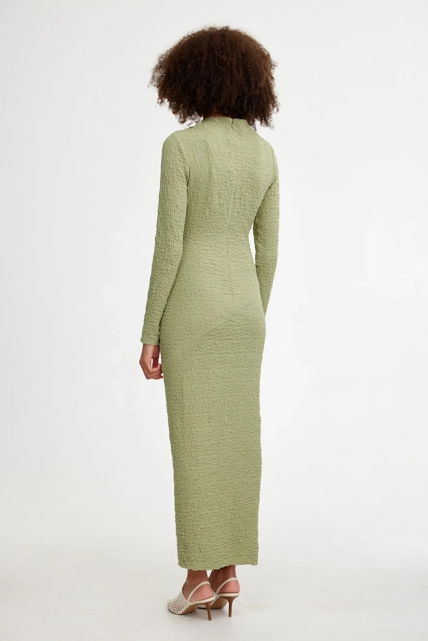 SIGNIFICANT OTHER - BRIELLE LONG SLEEVE MIDI DRESS (SAGE) - Image 3
