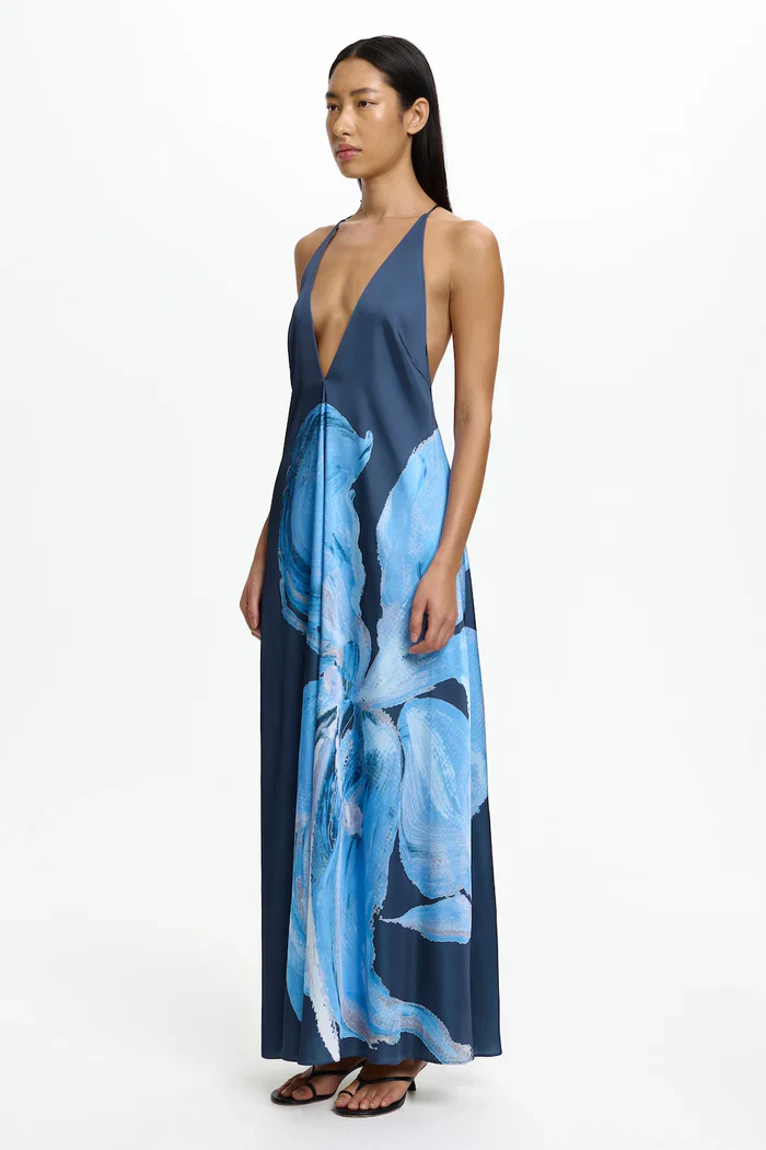 SIGNIFICANT OTHER - CASEA MAXI DRESS (PETROL BLOOM) - Image 3