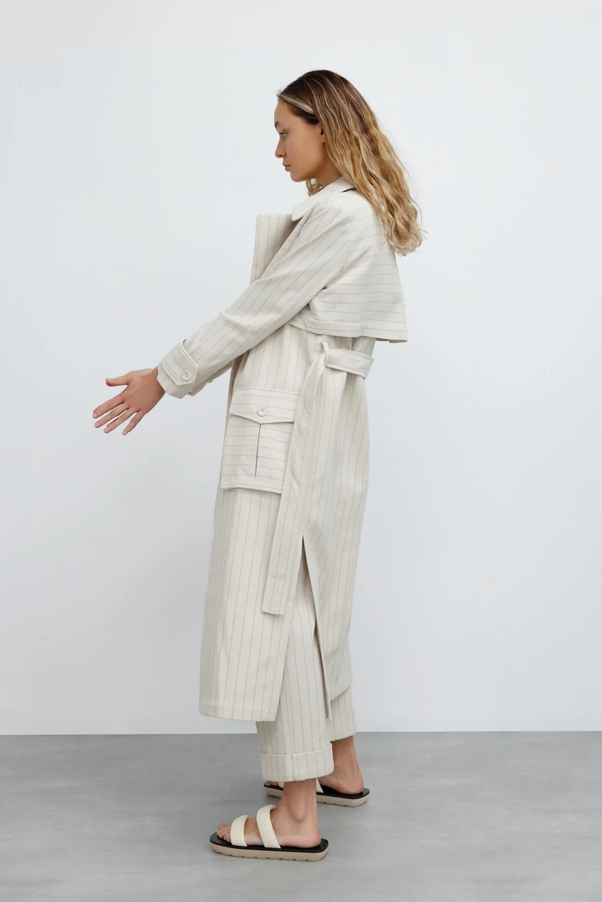 SIGNIFICANT OTHER - Emery Coat (Natural Stripe) FINAL SALE - Image 3
