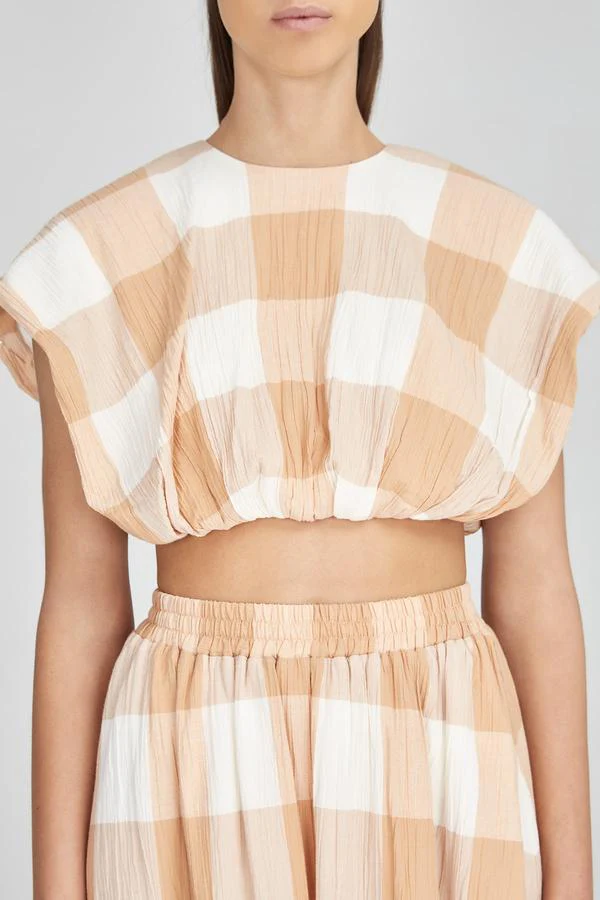 SIGNIFICANT OTHER - Frida Top (Caramel Check) - Image 5