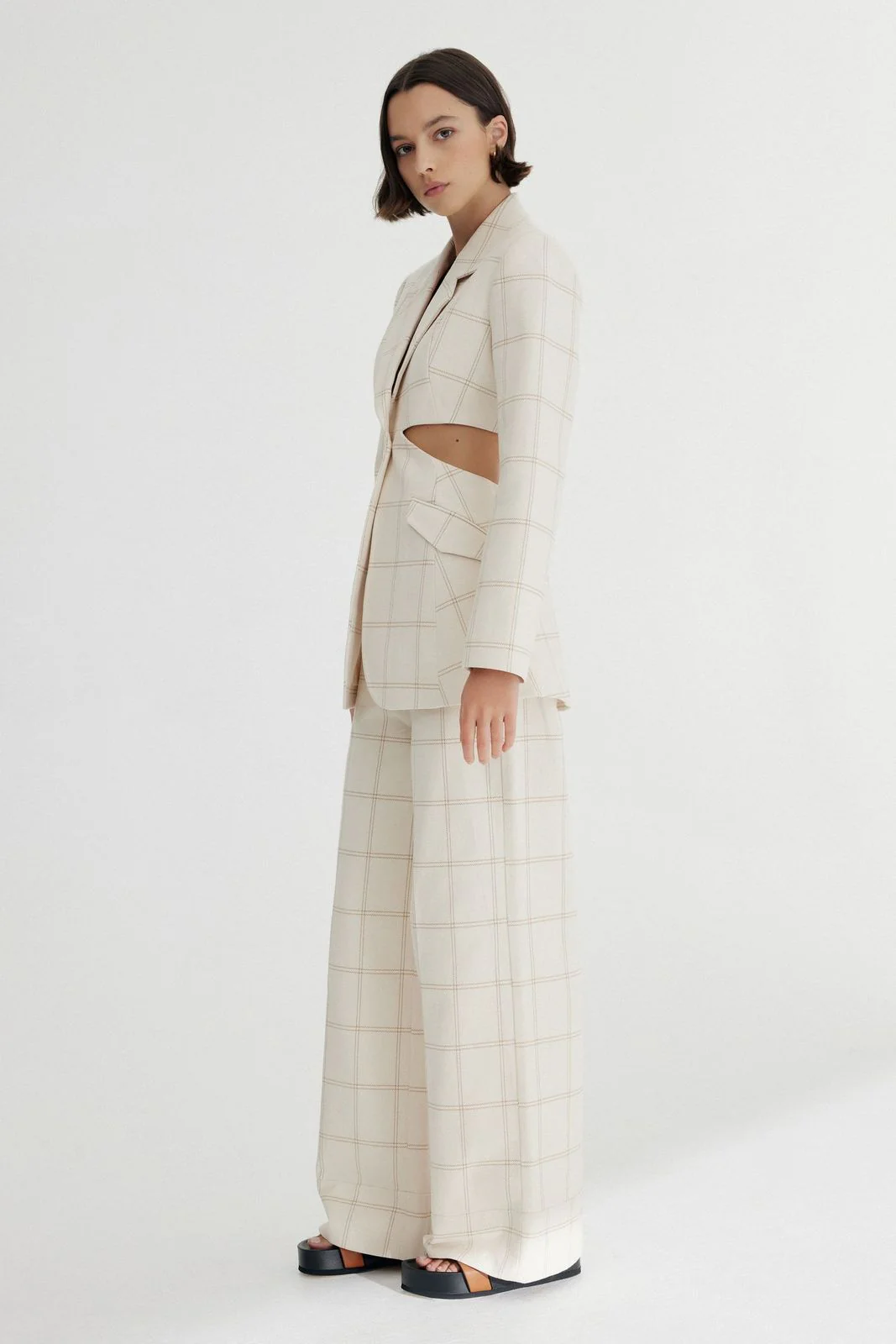 SIGNIFICANT OTHER - Georgia Check Blazer (Almond Check) - Image 3
