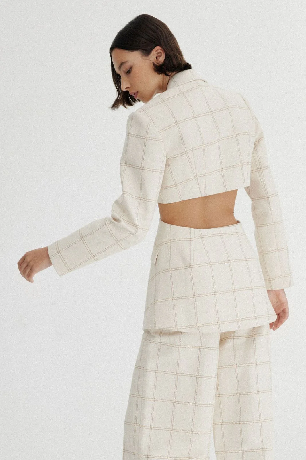 SIGNIFICANT OTHER - Georgia Check Blazer (Almond Check) - Image 4