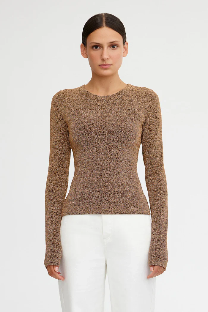 SIGNIFICANT OTHER - GIA LONG SLEEVE TOP - BRONZE