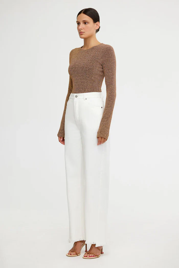 SIGNIFICANT OTHER - GIA LONG SLEEVE TOP - BRONZE - Image 3