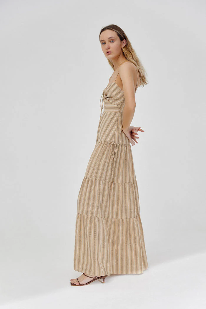 SIGNIFICANT OTHER - Jordan Dress (Almond / Black Stripe) - Image 2