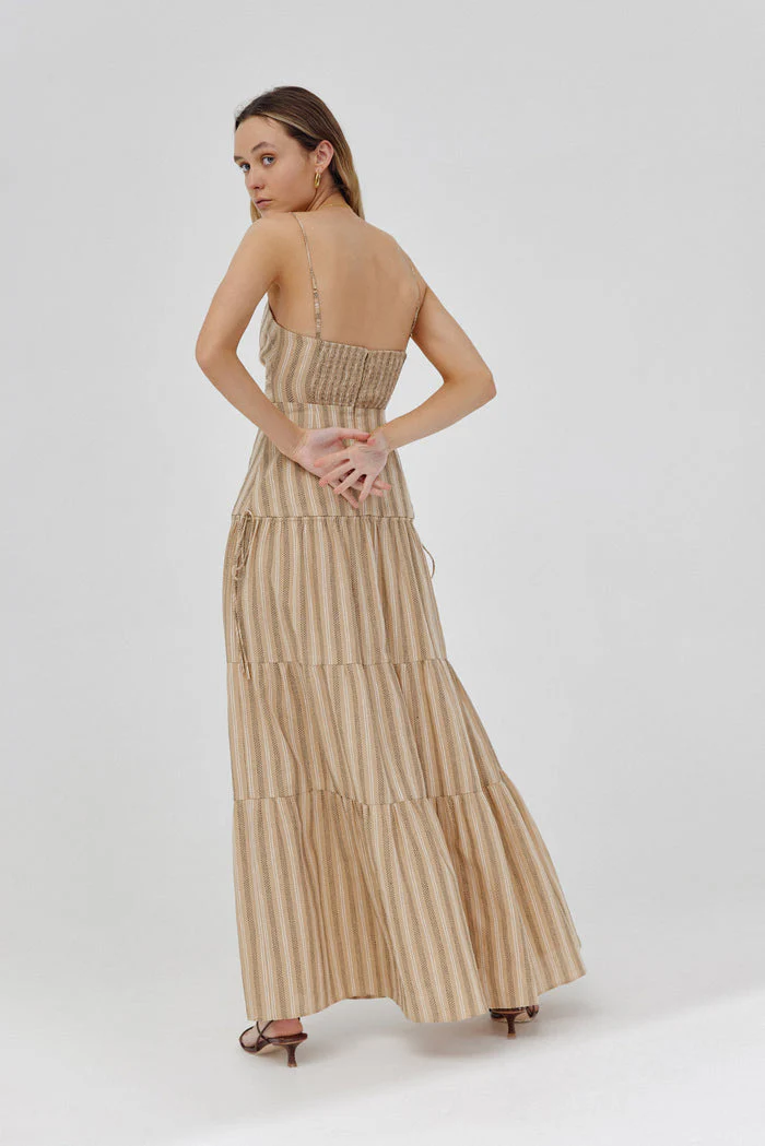 SIGNIFICANT OTHER - Jordan Dress (Almond / Black Stripe) - Image 3