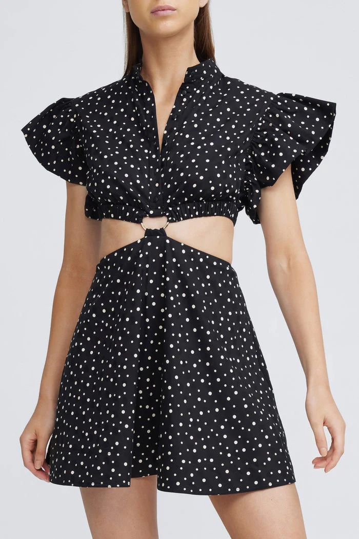 SIGNIFICANT OTHER - Martine Dress (Black and Cream Polka) final sale