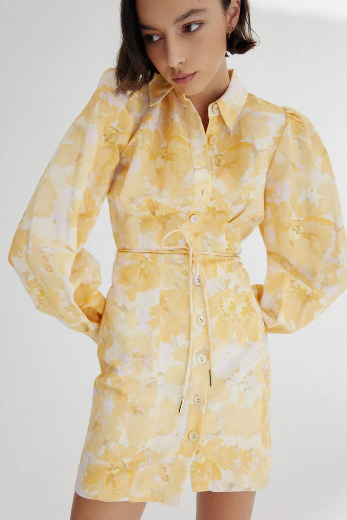 SIGNIFICANT OTHER - MATILDA MINI DRESS (Gold Poppy Floral)