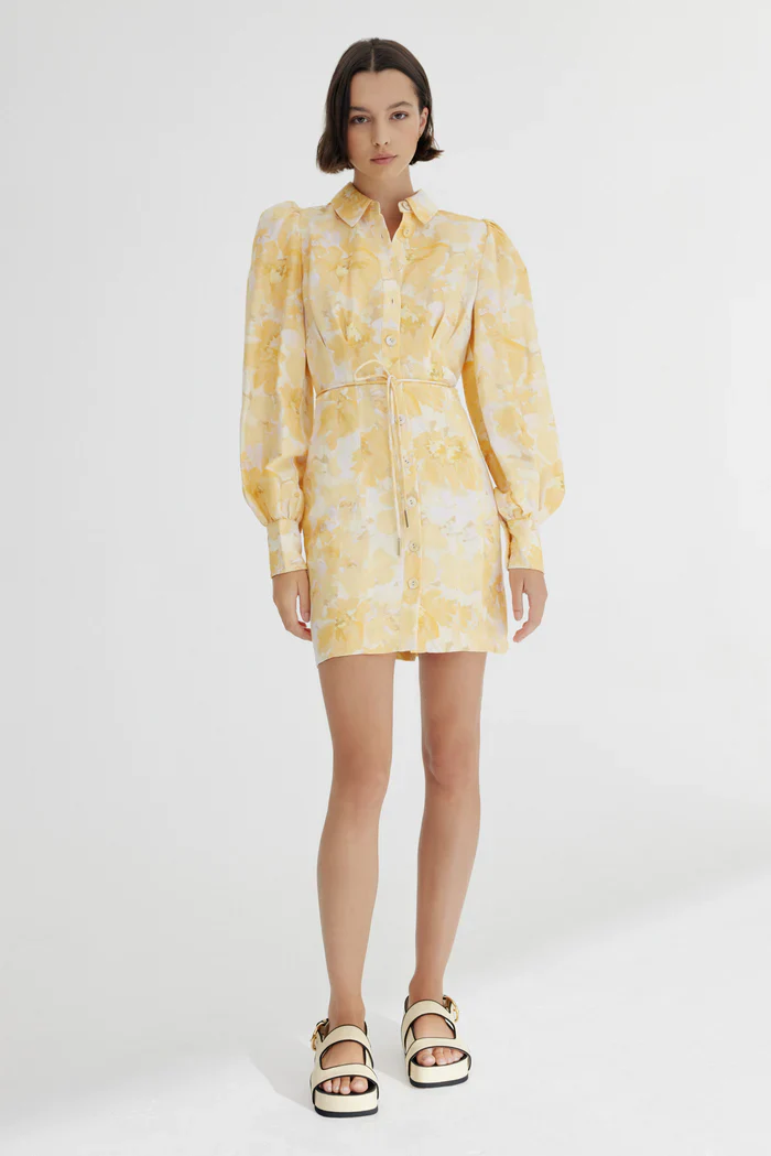 SIGNIFICANT OTHER - MATILDA MINI DRESS (Gold Poppy Floral) - Image 4