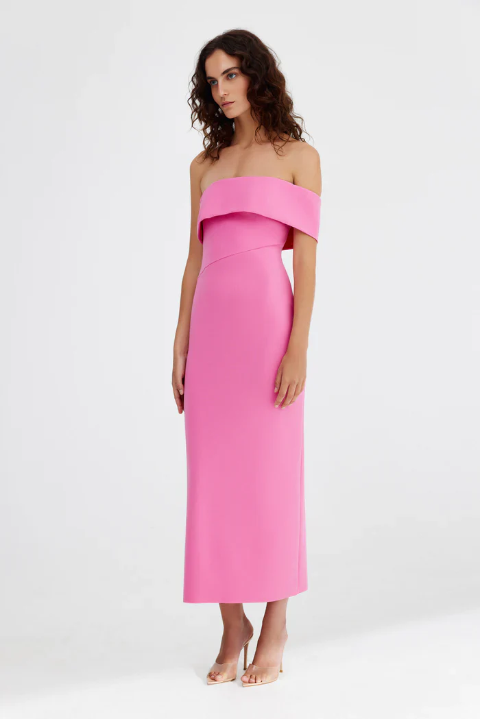 SIGNIFICANT OTHER - QUINN ONE SHOULDER DRESS (POP PINK) - Image 2