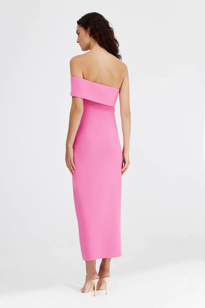 SIGNIFICANT OTHER - QUINN ONE SHOULDER DRESS (POP PINK) - Image 3