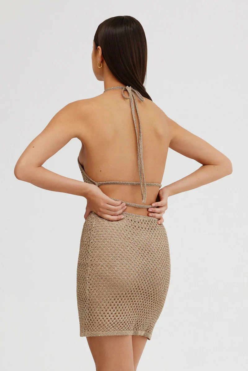 SIGNIFICANT OTHER - SIENA MINI DRESS (Gold) - Image 4