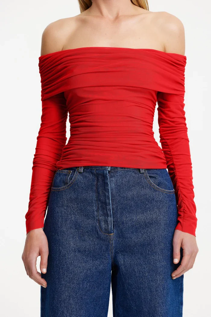 SIGNIFICANT OTHER - TILLIE LONG SLEEVE TOP (CHILLI) - Image 4
