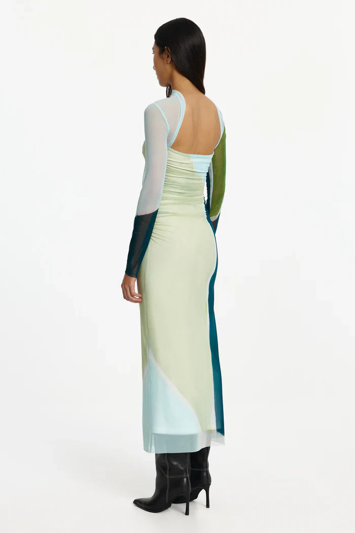 SIGNIFICANT OTHER - YUSRA LONG SLEEVE MIDI DRESS (AZUREA PRINT) - Image 3