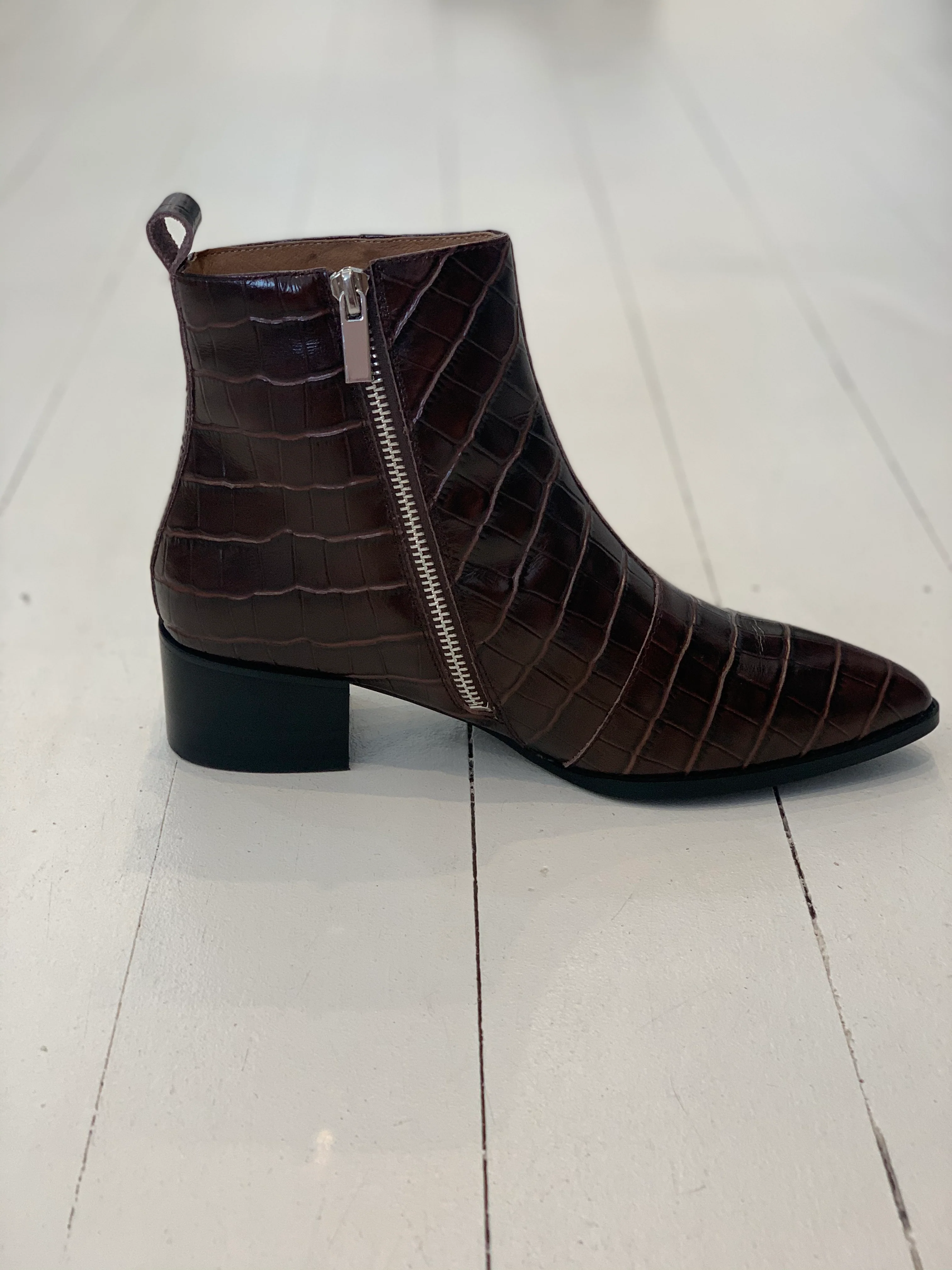 SKIN FOOTWEAR - Corban Boot (Brown Croc) - Image 4