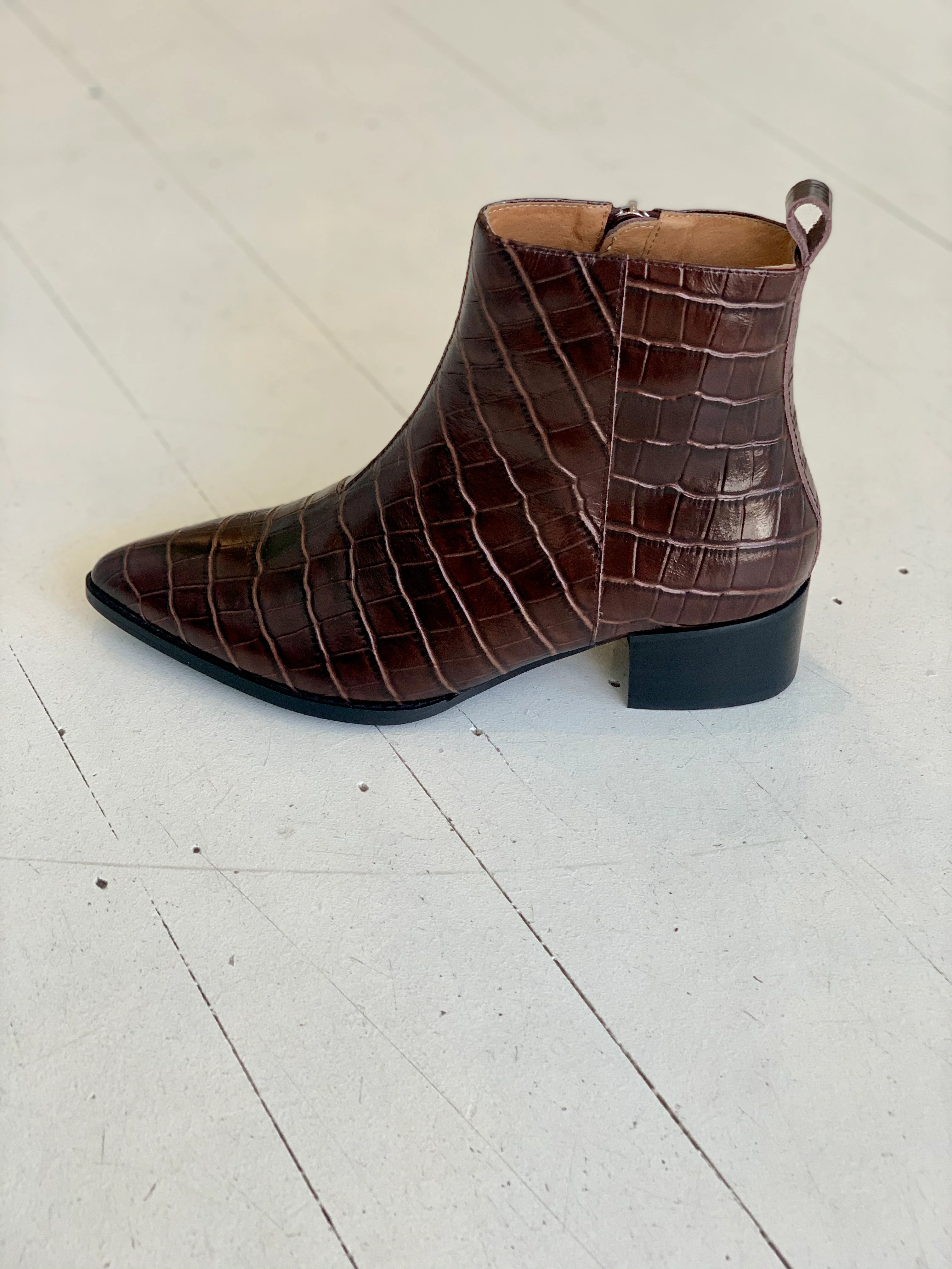 SKIN FOOTWEAR - Corban Boot (Brown Croc) - Image 5