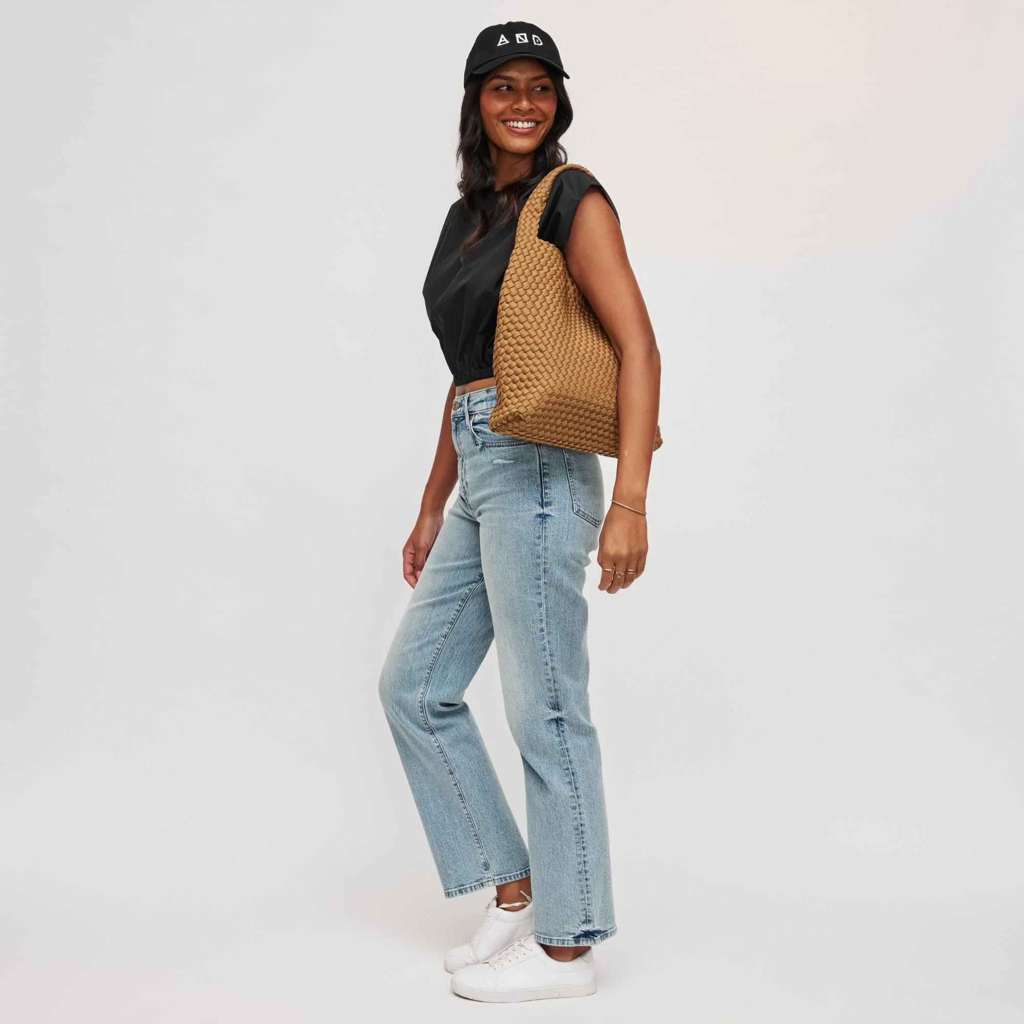 SOL AND SOLENE - CELESTIAL WOVEN NEOPRENE HOBO (SAND) - Image 3