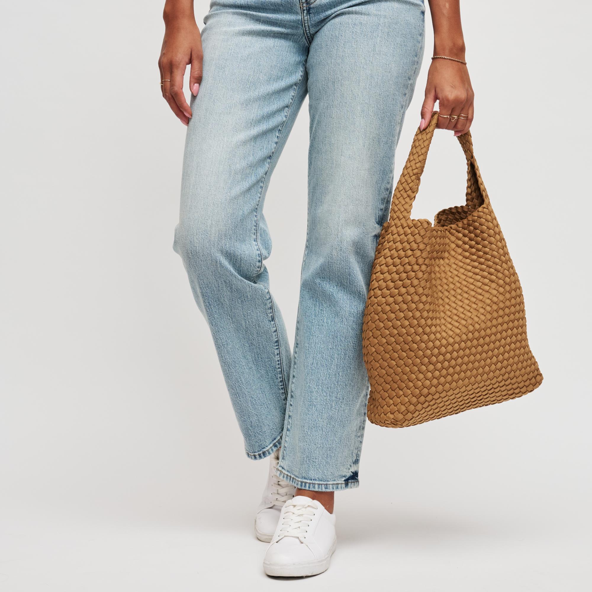 SOL AND SOLENE - CELESTIAL WOVEN NEOPRENE HOBO (SAND) - Image 4