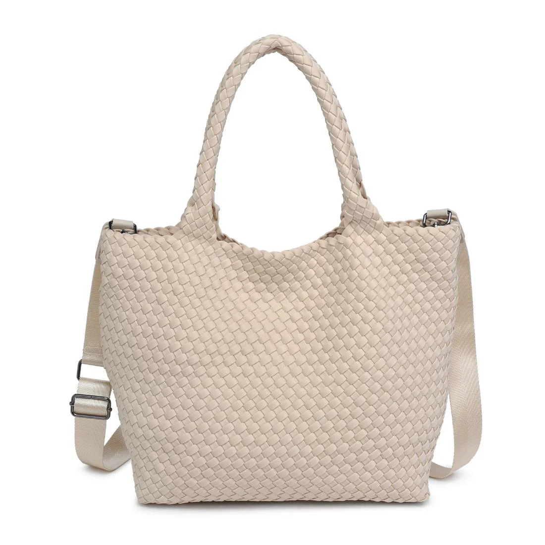 SOL AND SOLENE - SKY'S THE LIMIT MEDIUM TOTE (CREAM) - Image 6