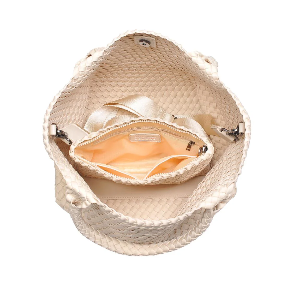 SOL AND SOLENE - SKY'S THE LIMIT MEDIUM TOTE (CREAM) - Image 8