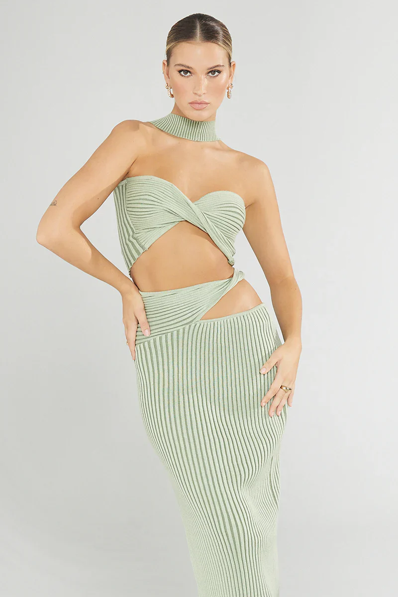 SOVERE - Pivot Reversible Shrug Knit Dress (Spearmint) - Image 2