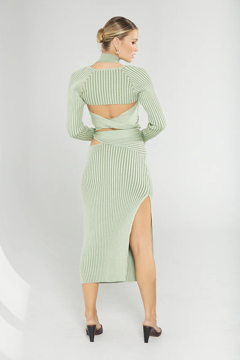 SOVERE - Pivot Reversible Shrug Knit Dress (Spearmint) - Image 3