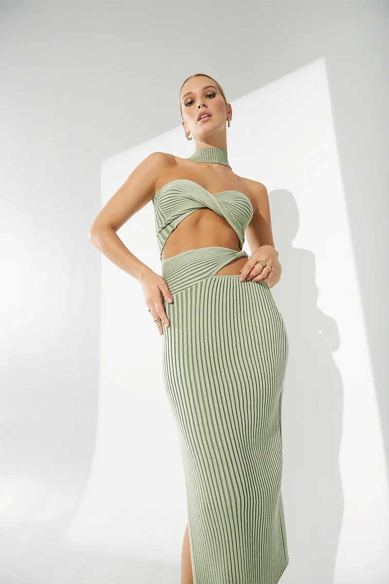 SOVERE - Pivot Reversible Shrug Knit Dress (Spearmint) - Image 5