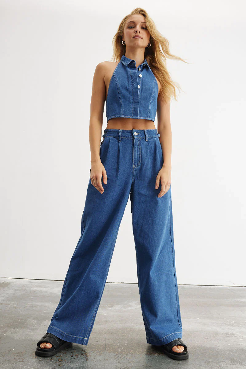 SOVERE / STUDIO - ADVANCE DENIM PANT (MID BLUE)