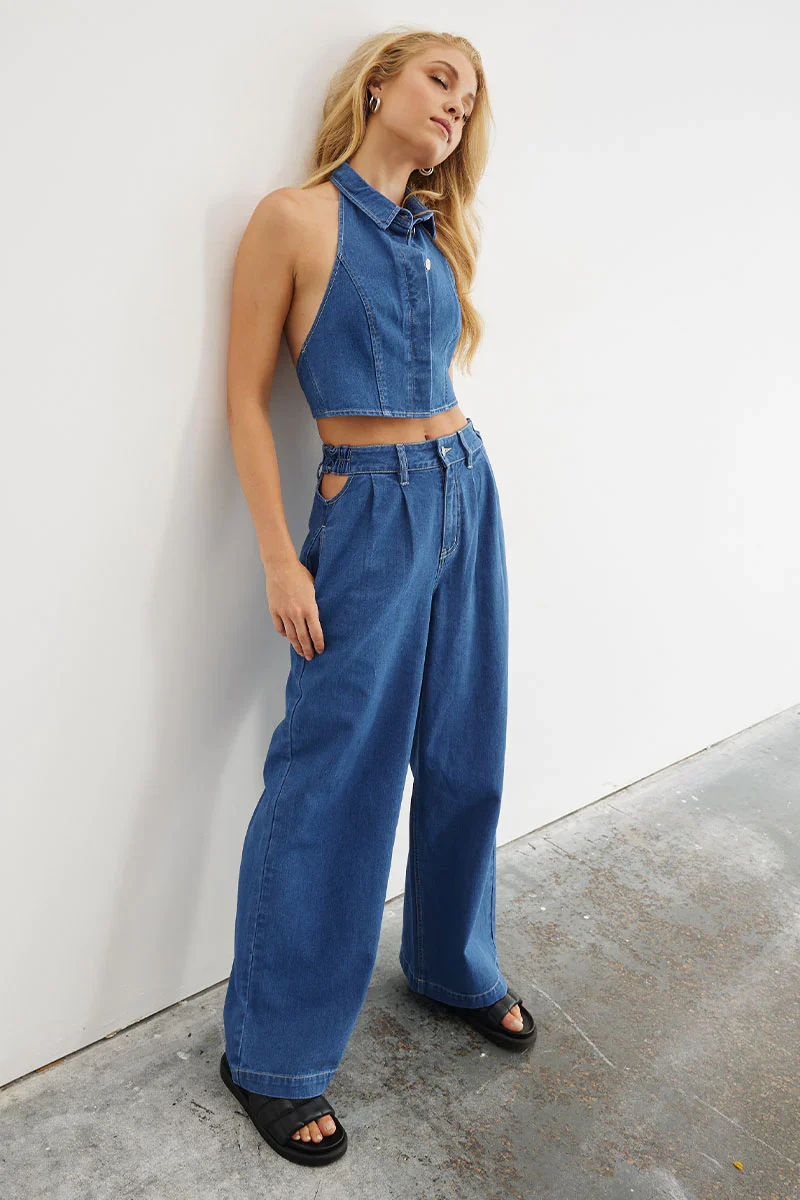 SOVERE / STUDIO - ADVANCE DENIM PANT (MID BLUE) - Image 2
