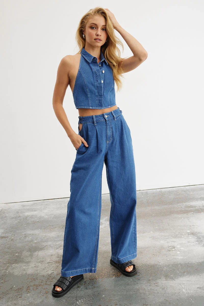 SOVERE / STUDIO - ADVANCE DENIM PANT (MID BLUE) - Image 3