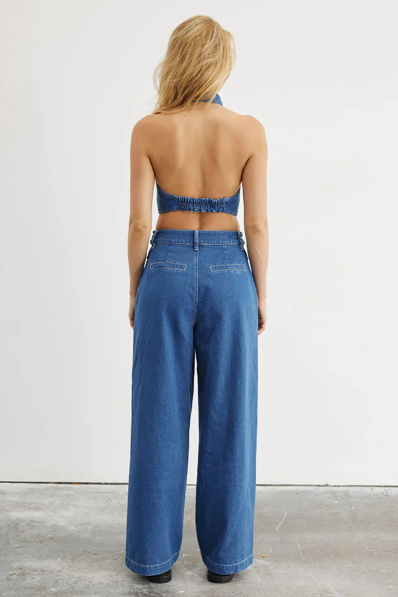 SOVERE / STUDIO - ADVANCE DENIM PANT (MID BLUE) - Image 4