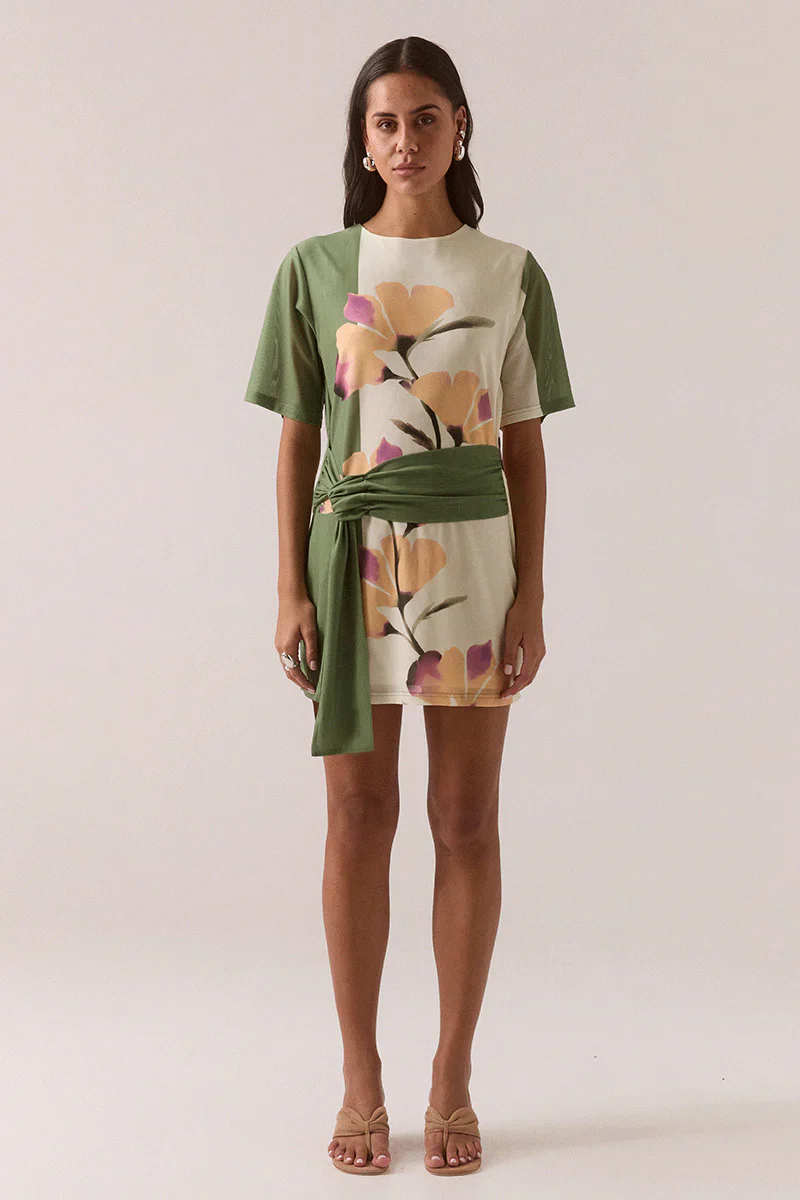 SOVERE STUDIO - AKANNI MINI DRESS (OLIVINE) - Image 3