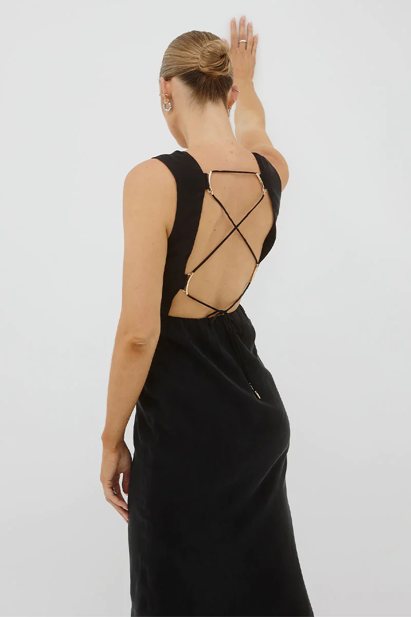 SOVERE / STUDIO - Arcade Slip Dress (Black) - Image 4