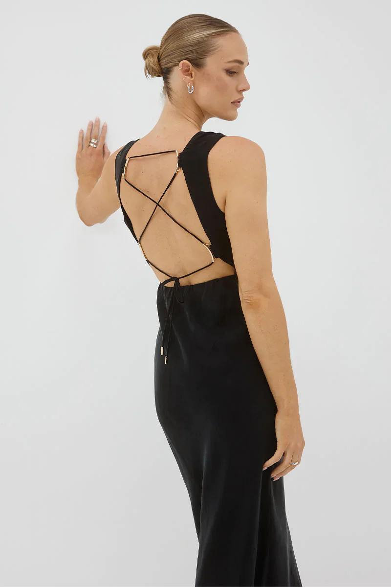 SOVERE / STUDIO - Arcade Slip Dress (Black) - Image 5