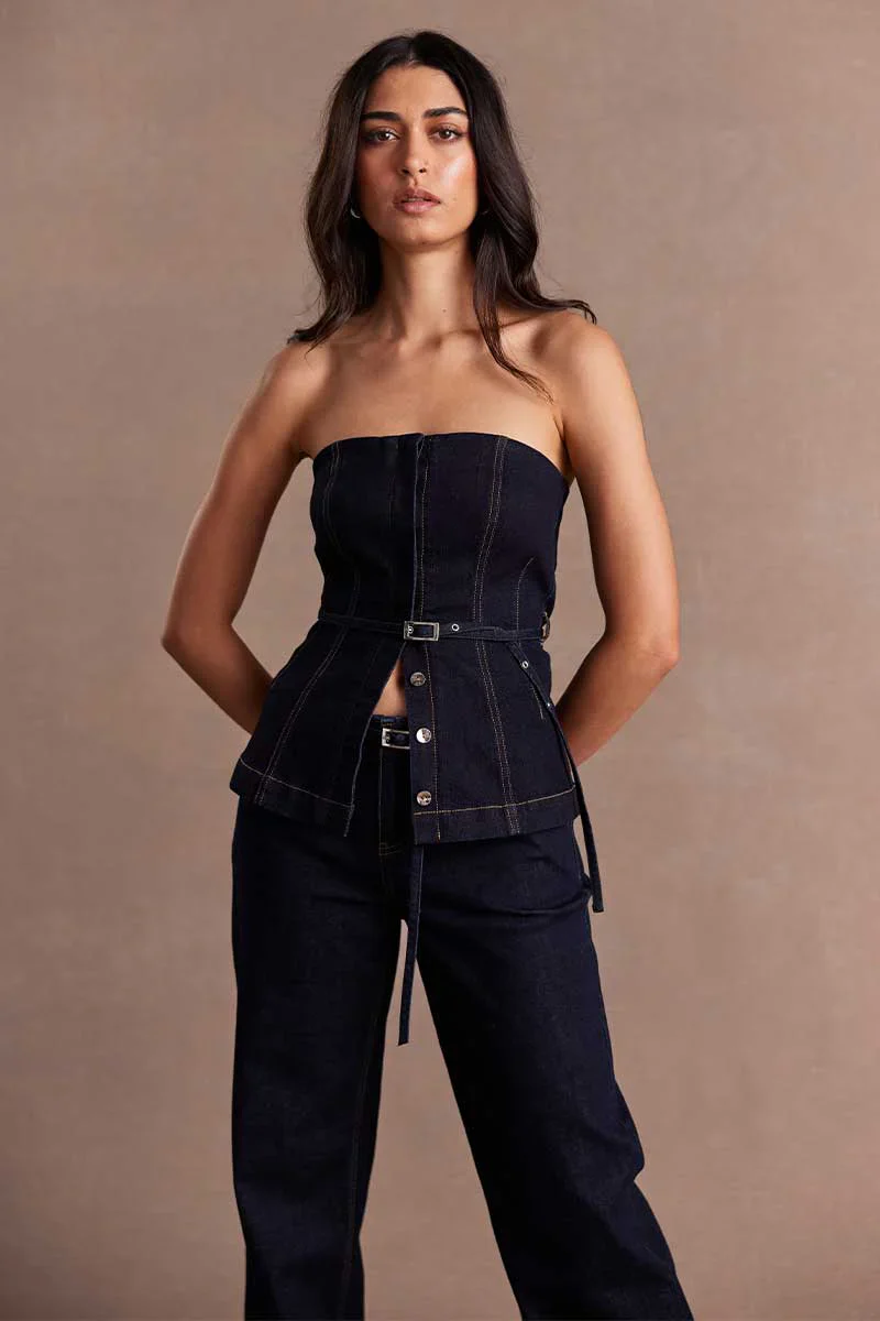 SOVERE STUDIO - DUSK DENIM BODICE (INK) - Image 4