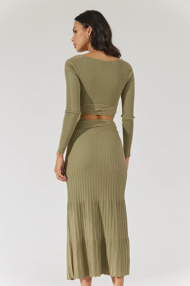 SOVERE / STUDIO - Inertia Midi Skirt (Green Tea) FINAL SALE - Image 2