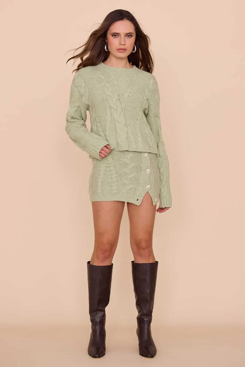 SOVERE / STUDIO - LINKED CABLE SKIRT (ARTICHOKE)