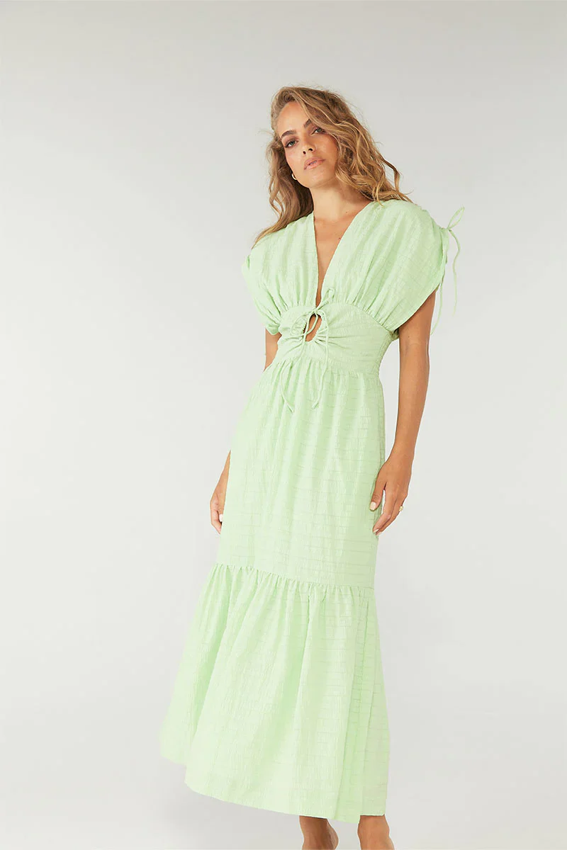 SOVERE / STUDIO - Lucid Midi Dress (Lime) FINAL SALE - Image 4